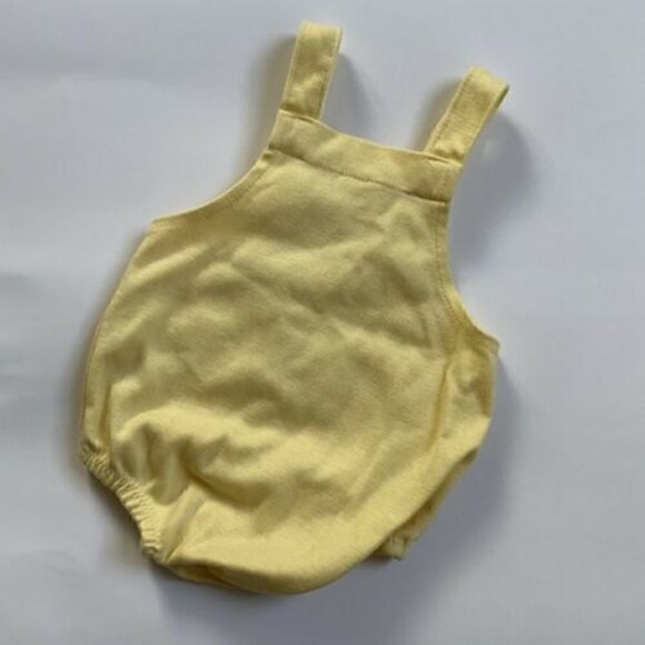 Vintage Infant Carter's One Piece Yellow Sunsuit Appliqued Bear Size 12m - Picture 4 of 4